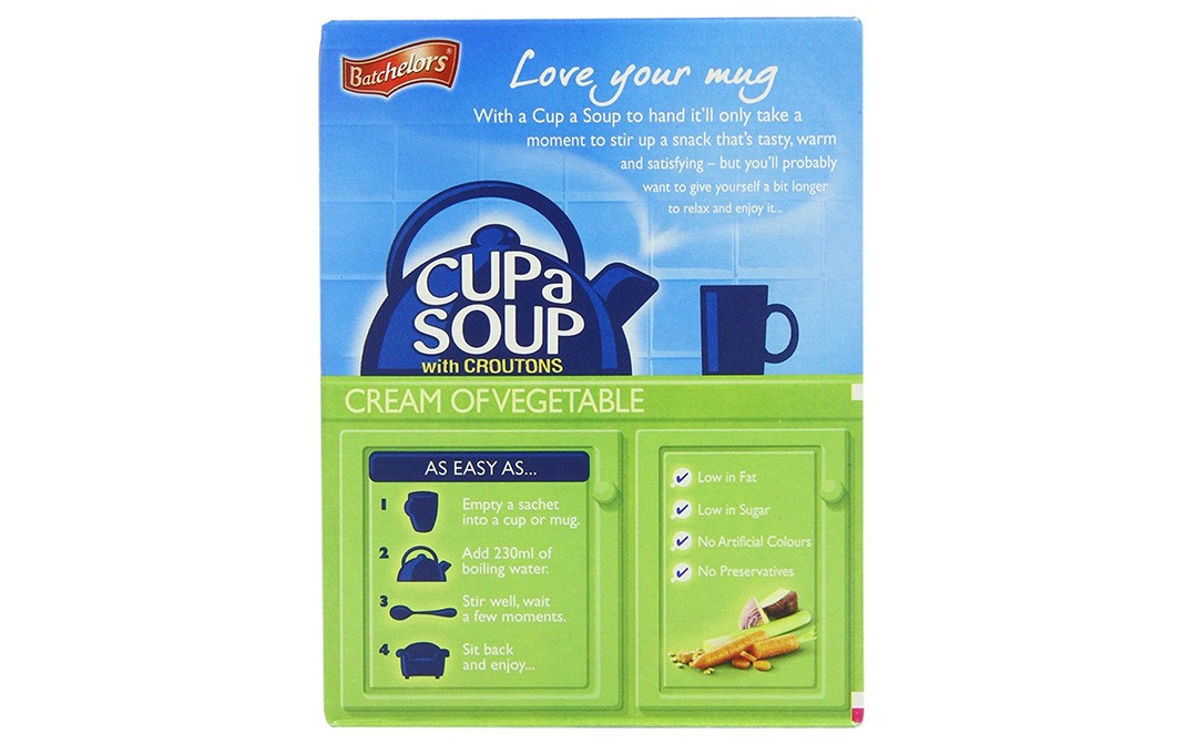 Batchelors Cup a Soups With Croutons Cream Of Vegetable   Box  122 grams